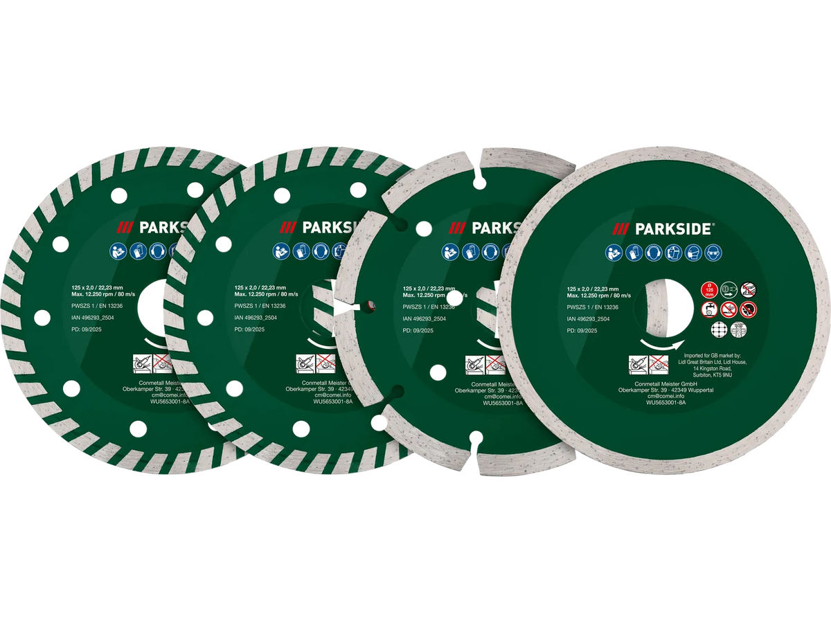 Ensemble d'accessoires pour meuleuse d'angle Parkside®, 4 ou 12 pièces