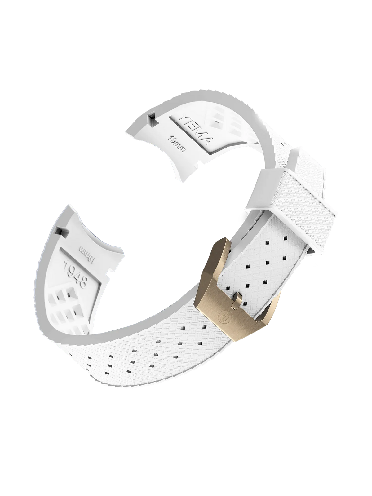 White FKM Viton® Integrated Strap with your watch