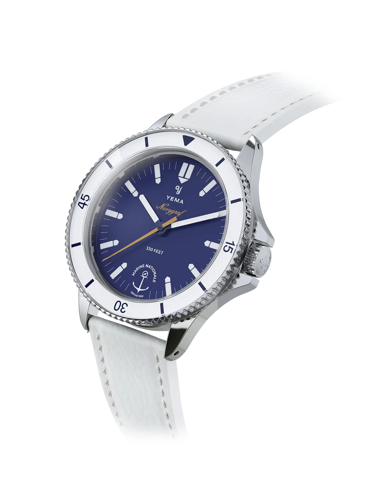 Marine Nationale Leather Strap with your watch